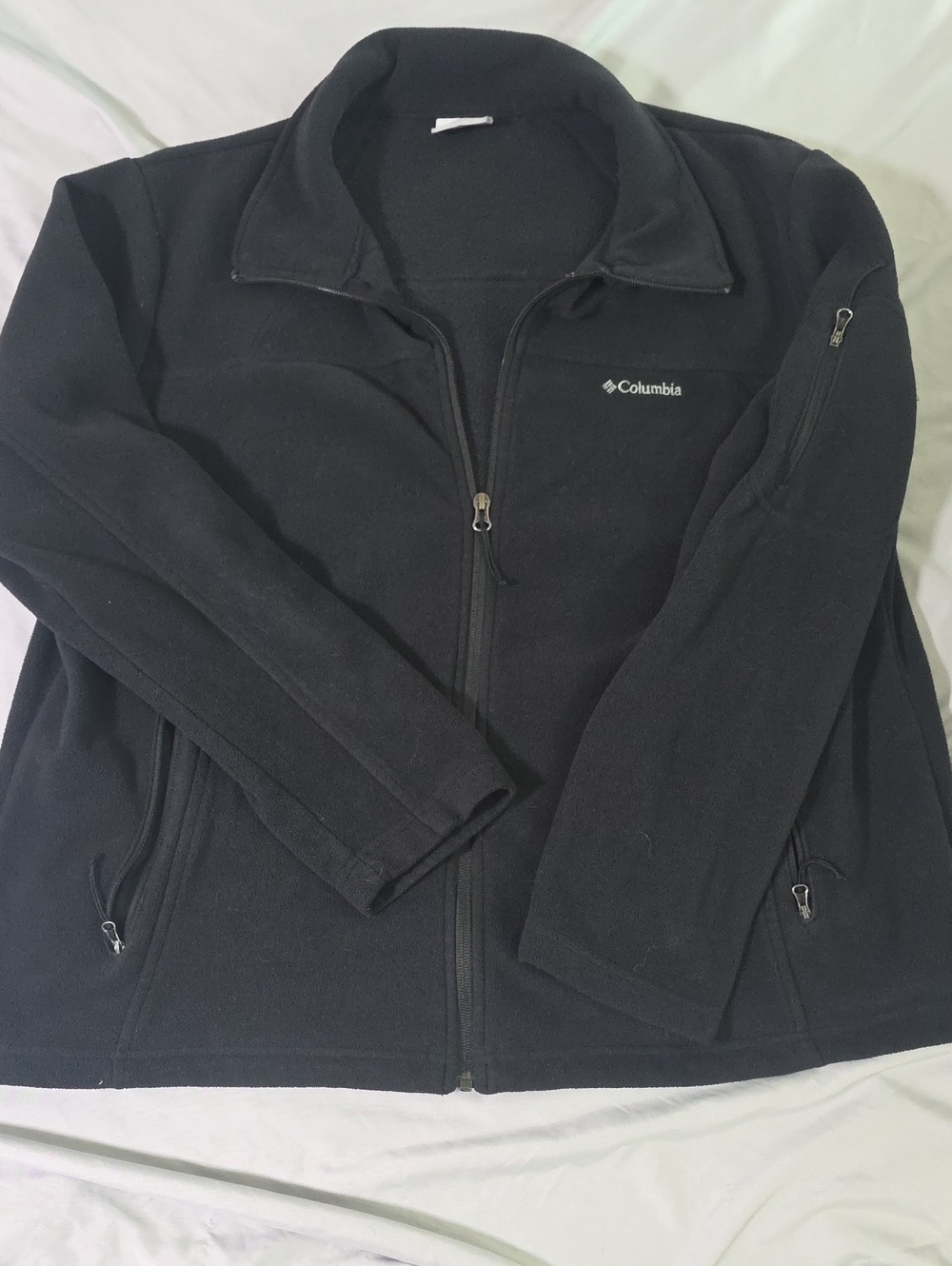 Columbia Black Zip-Up Fleece Jacket